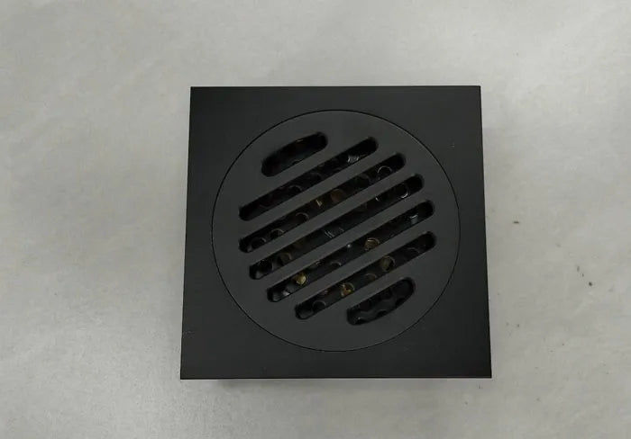 Brass Matte Black Square Style rolse gold Floor Drainer gold Waste drain Bathroom brushed nickel Shower Drain DR087