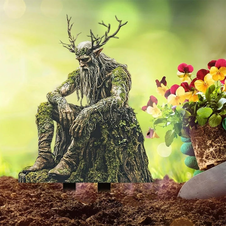 Garden Statues, Tree Elf Yard Sign Acrylic Ground Insert Waterproof Outdoor Decor
