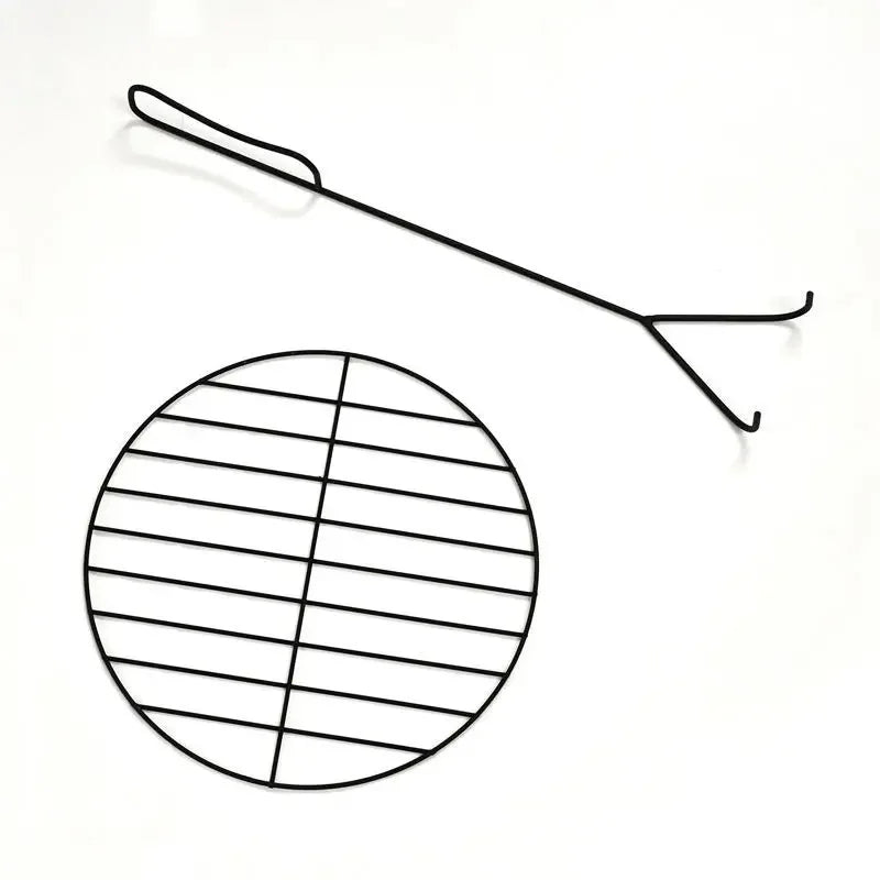 Camping Fire Pit Bonfire Stove Bonfire Activity Wood Basket Black Garden  Wood Stove Heating Furnace With Baking Net