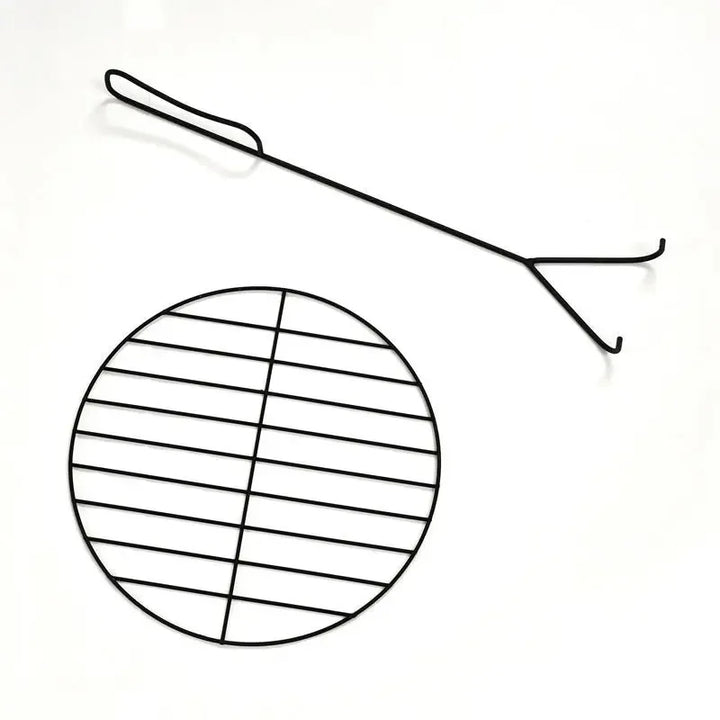 Camping Fire Pit Bonfire Stove Bonfire Activity Wood Basket Black Garden  Wood Stove Heating Furnace With Baking Net