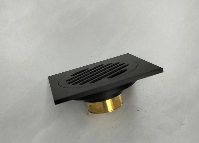 Brass Matte Black Square Style rolse gold Floor Drainer gold Waste drain Bathroom brushed nickel Shower Drain DR087