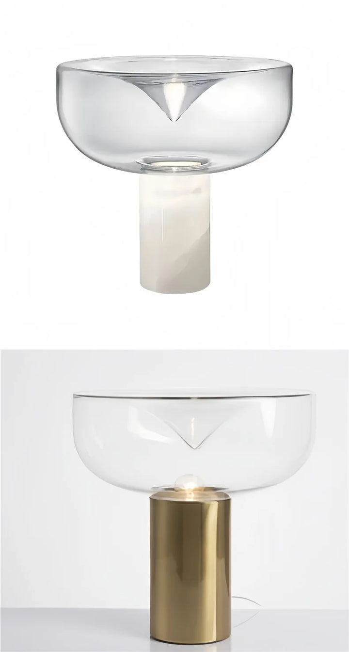 Nordic postmodern creative glass living room table lamp model room bedroom bedside lamp simple light luxury gold decorative lamp