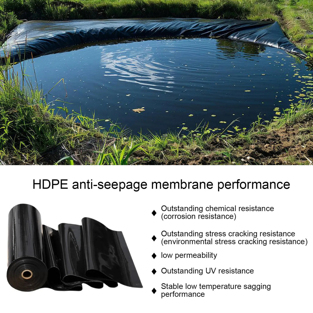 HDPE Pond Liners 20 Mil UV Resistant Easy Cutting, Pond Liner for Natural Looking Ponds, Waterfall, Koi Pondsand Water Garden