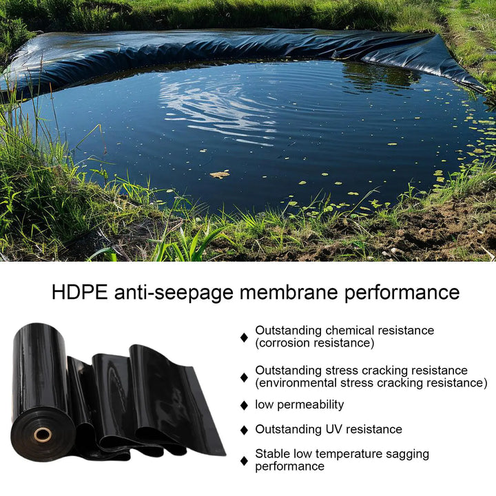 HDPE Pond Liners 20 Mil UV Resistant Easy Cutting, Pond Liner for Natural Looking Ponds, Waterfall, Koi Pondsand Water Garden