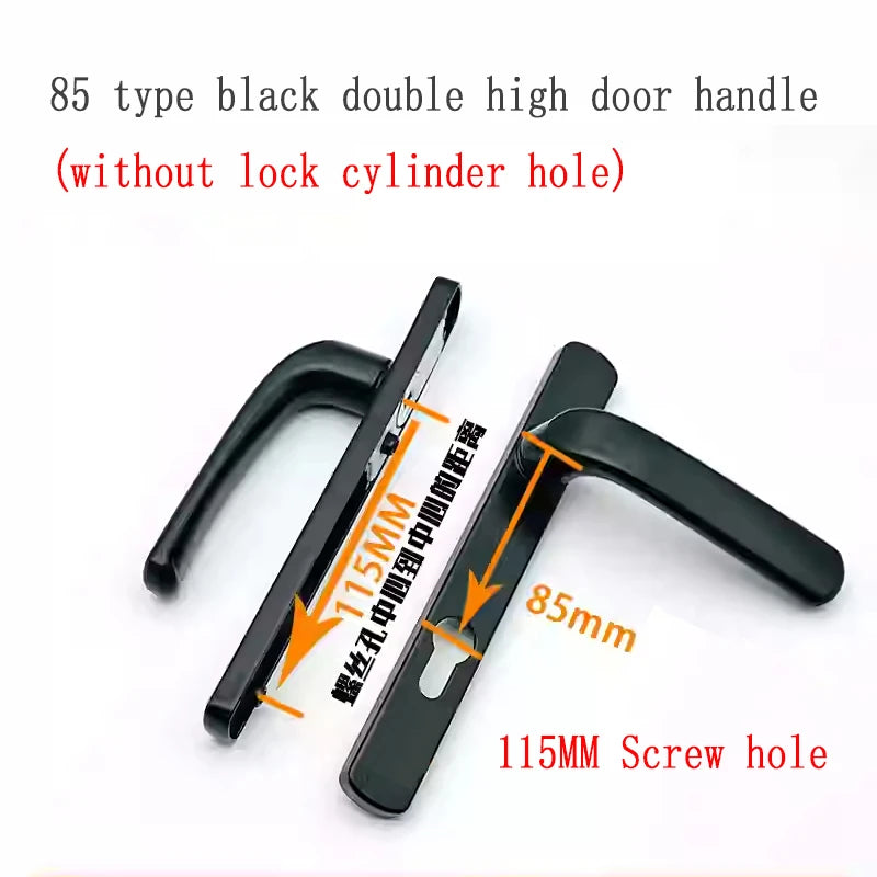 Broken Bridge 8525/9230 Series Screen Door Double Door Aluminum Alloy Black And White Gold And Silver High Low Door Lock Handle