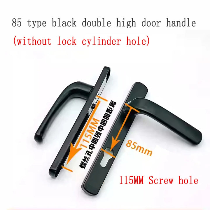 Broken Bridge 8525/9230 Series Screen Door Double Door Aluminum Alloy Black And White Gold And Silver High Low Door Lock Handle