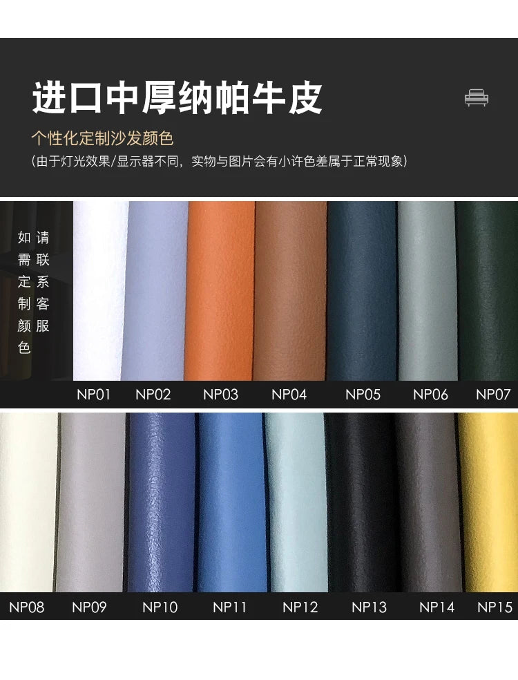 Cozy Genuine Leather Sofa Modern Designer Electric Reclining Lounge Sofa