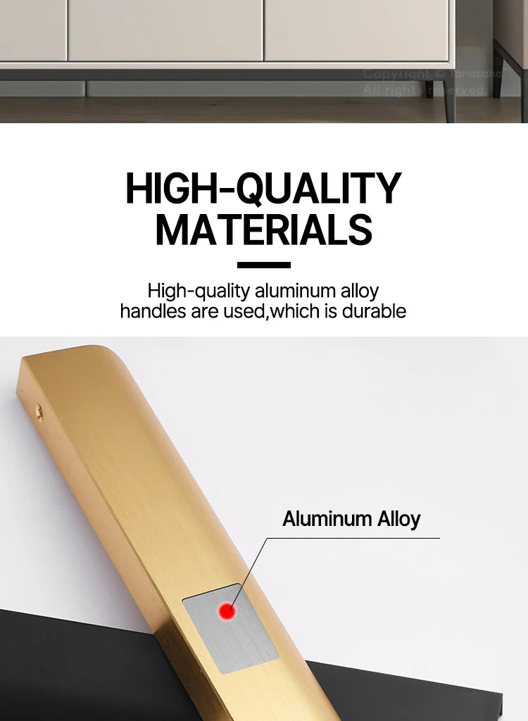 Hidden Cabinet Pulls Drawer Knobs Bedroom Door Handles Aluminum Alloy Kitchen Cupboard Door Pulls Furniture Handle Hardware