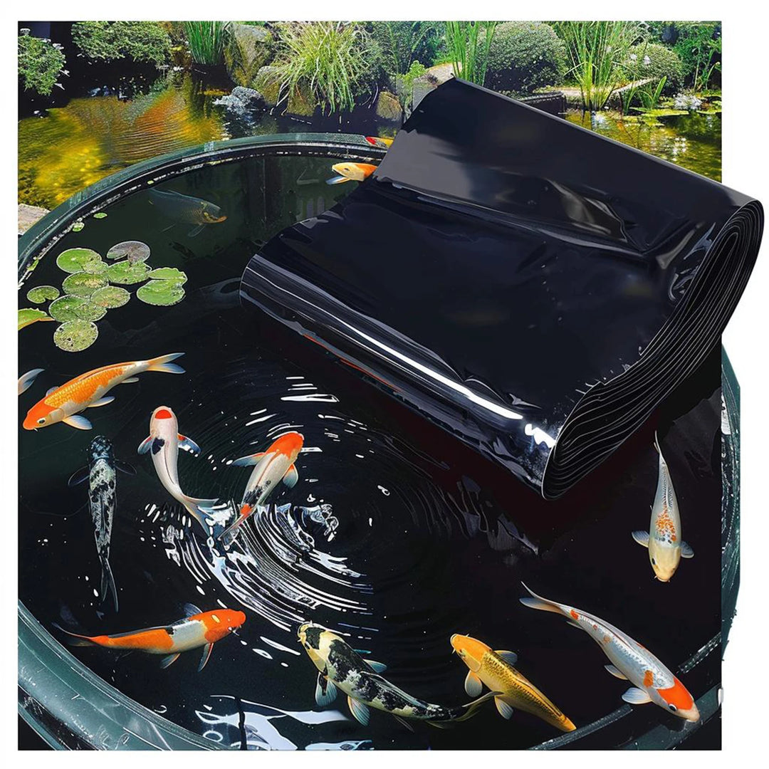 HDPE Pond Liners 20 Mil UV Resistant Easy Cutting, Pond Liner for Natural Looking Ponds, Waterfall, Koi Pondsand Water Garden