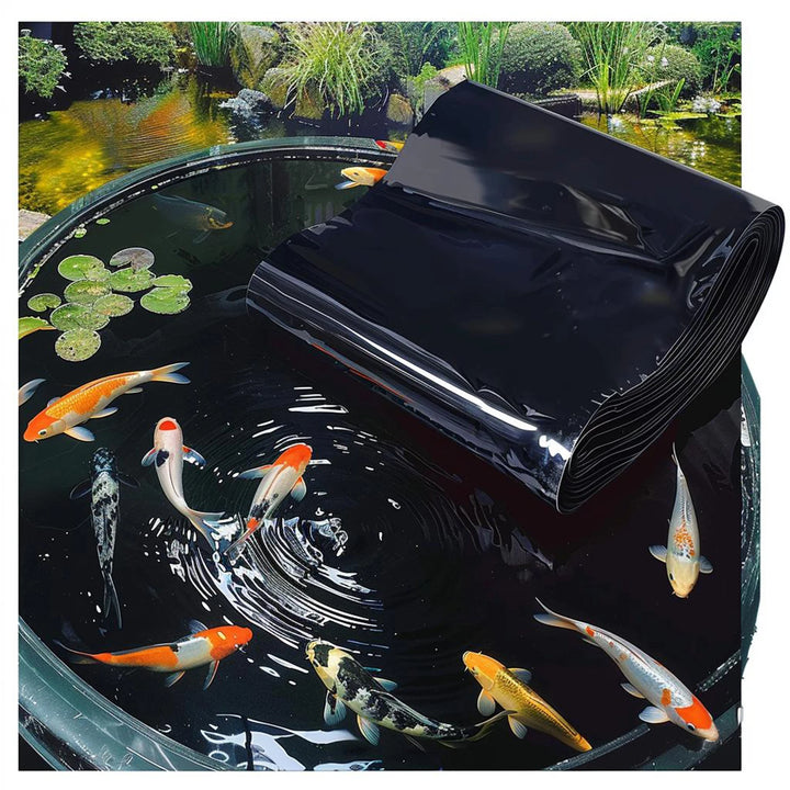 HDPE Pond Liners 20 Mil UV Resistant Easy Cutting, Pond Liner for Natural Looking Ponds, Waterfall, Koi Pondsand Water Garden