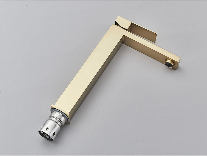 Brushed Nickel Basin Faucet Black Bathroom Faucet Deck Mounted Basin Sink Tap Mixer Hot & Cold Water Stainless Steel Faucet