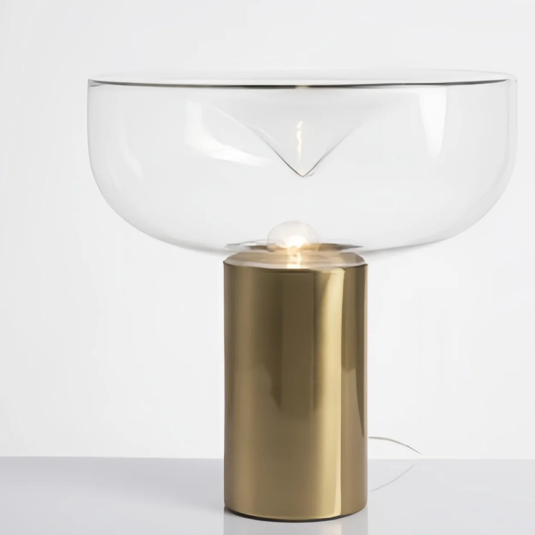 Nordic postmodern creative glass living room table lamp model room bedroom bedside lamp simple light luxury gold decorative lamp