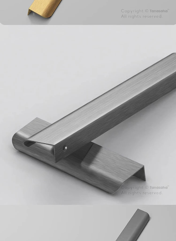 Hidden Cabinet Pulls Drawer Knobs Bedroom Door Handles Aluminum Alloy Kitchen Cupboard Door Pulls Furniture Handle Hardware