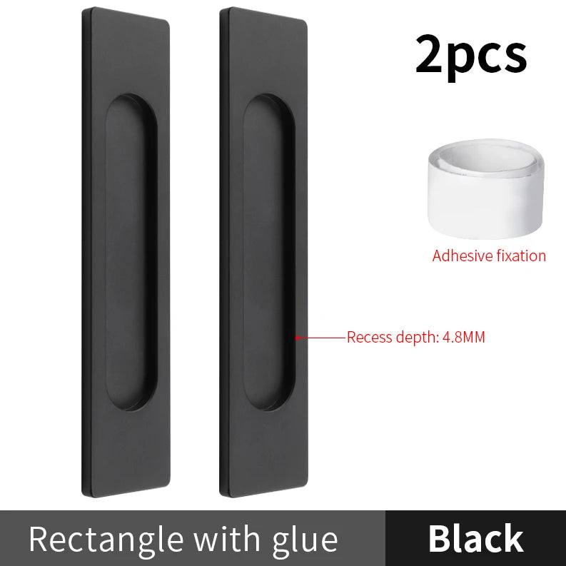 BON Paste sliding door handle kitchen door barn door aluminum door glass sliding door without punching sliding door fastener
