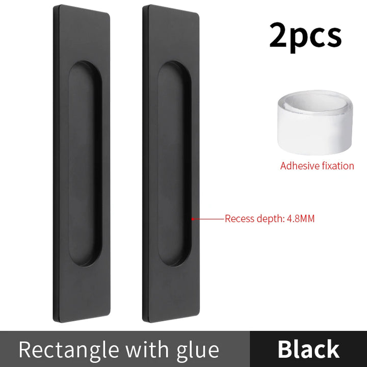BON Paste sliding door handle kitchen door barn door aluminum door glass sliding door without punching sliding door fastener