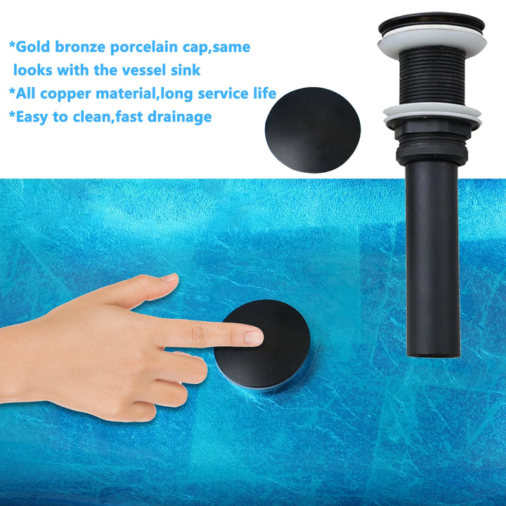 KEMAIDI Big Tempered Glass Basin Sink Washbasin Bathroom Vessel Sinks Counter Top Bowl Washroom Vessel Vanity Sink Faucet Set