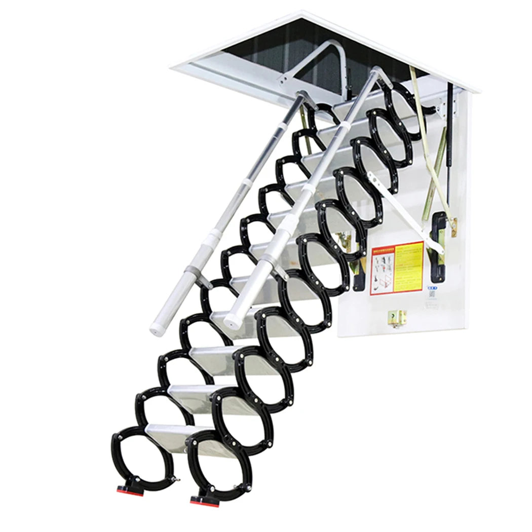 Attic ladder with hatch Telescopic folding attic stairs drop ceiling l ...