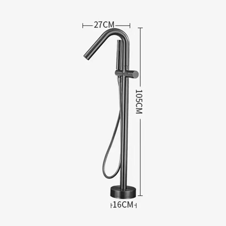 KEMAIDI Floor Mounted Tub Filler Faucets Freestanding Bathtub Faucet Tub Bath Stand Alone Tub Shower Faucets w/ Handheld Sprayer