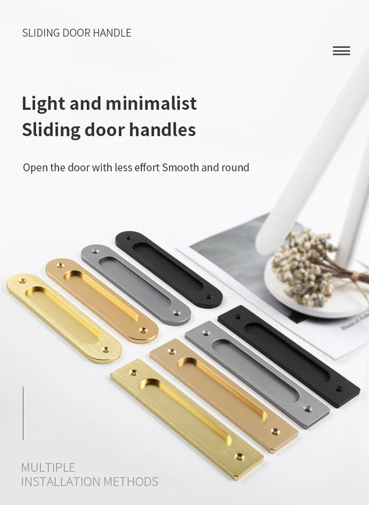BON Paste sliding door handle kitchen door barn door aluminum door glass sliding door without punching sliding door fastener