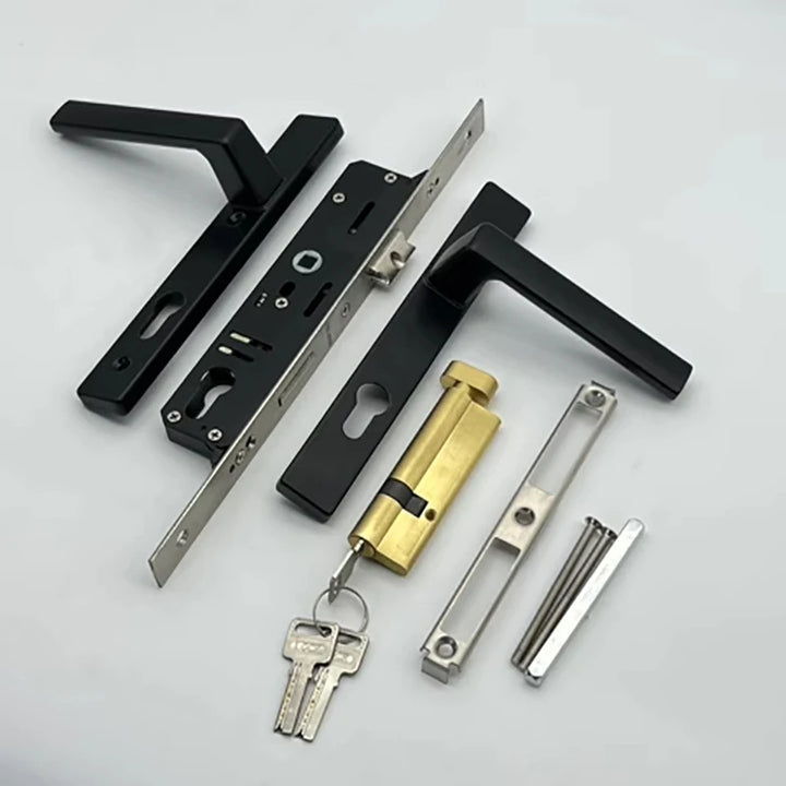 Broken Bridge 8525/9230 Series Screen Door Double Door Aluminum Alloy Black And White Gold And Silver High Low Door Lock Handle