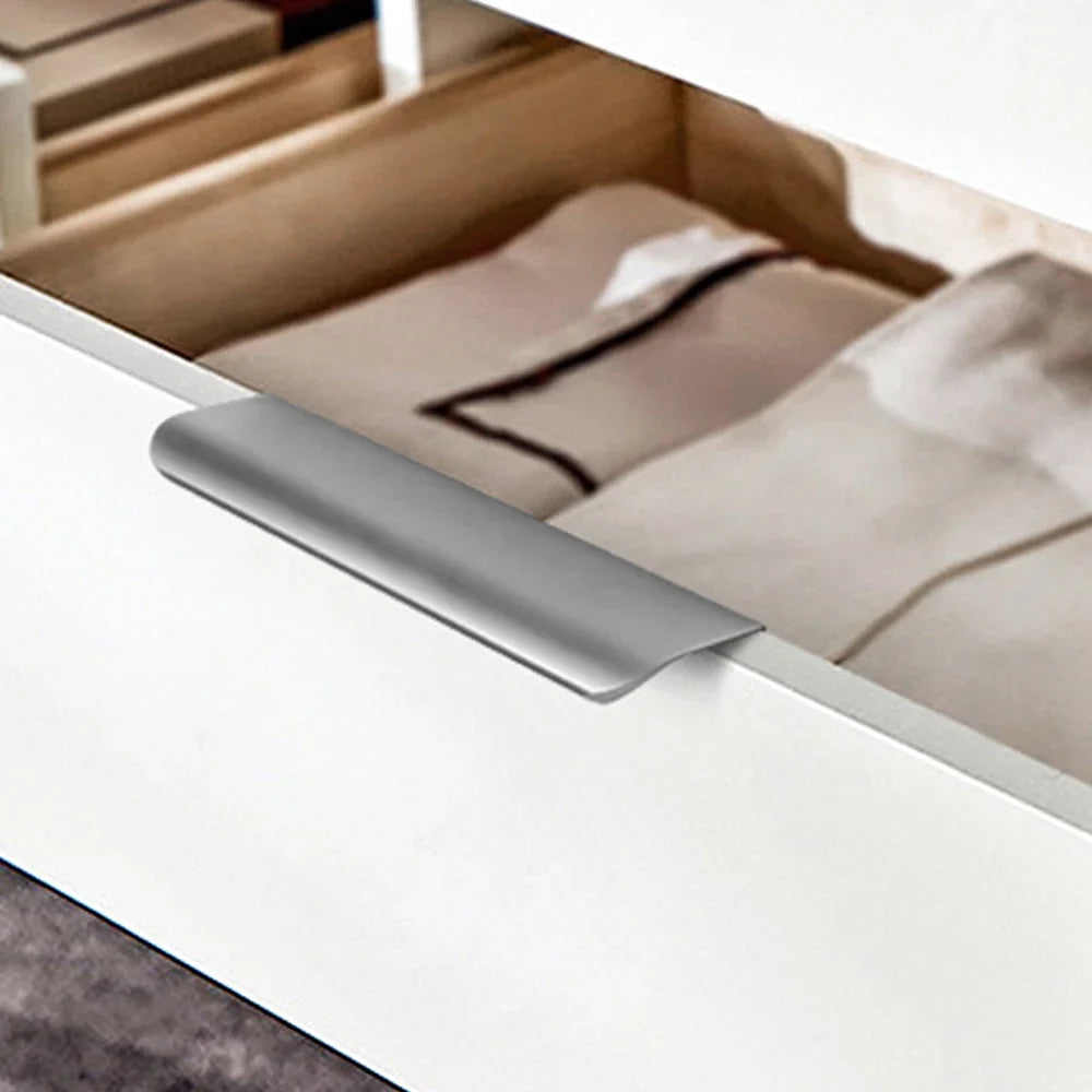 Hidden Cabinet Pulls Drawer Knobs Bedroom Door Handles Aluminum Alloy Kitchen Cupboard Door Pulls Furniture Handle Hardware