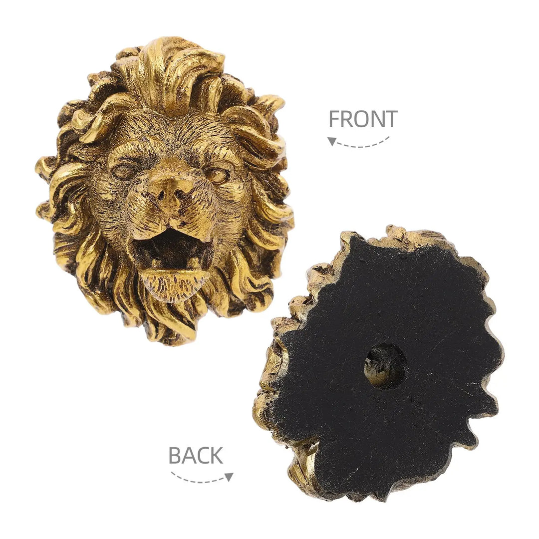 Wall Mounted Lion Head Fountain Nozzle for Garden Decorative Water Feature Spitter Outdoor Resin Pond Sprayer for Patio Backyard