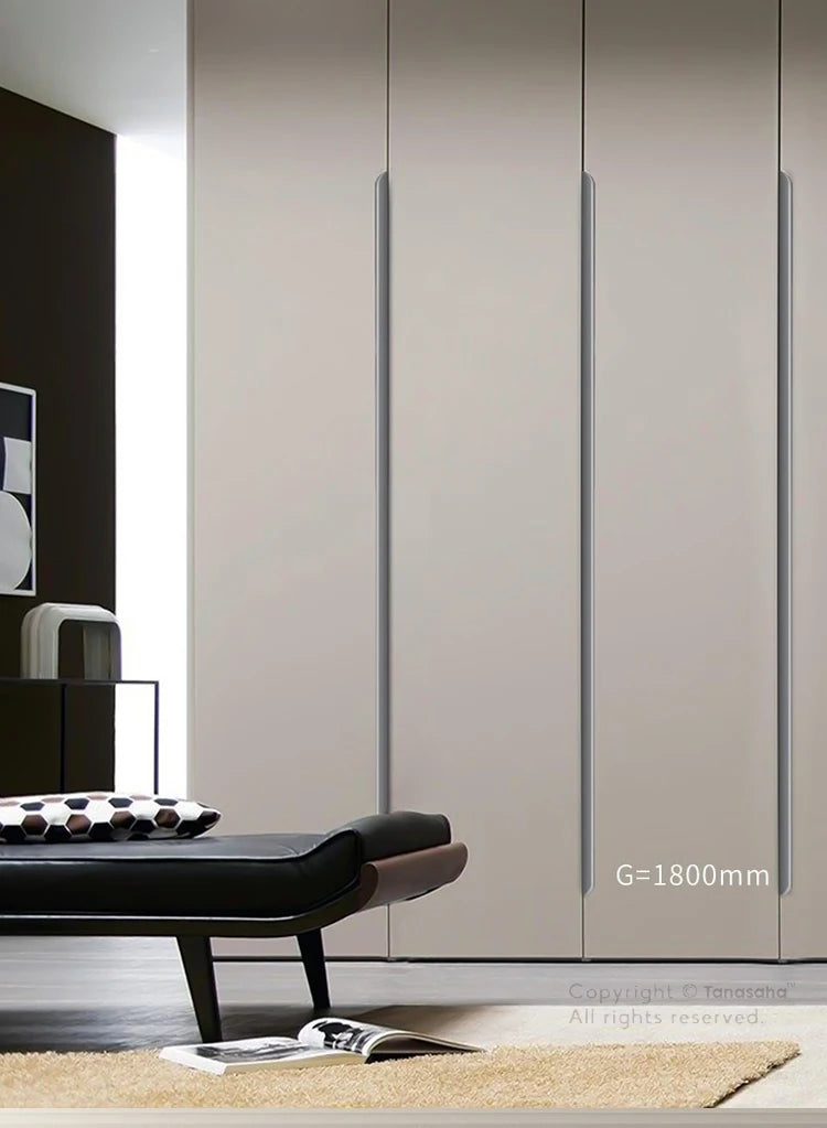 Hidden Cabinet Pulls Drawer Knobs Bedroom Door Handles Aluminum Alloy Kitchen Cupboard Door Pulls Furniture Handle Hardware