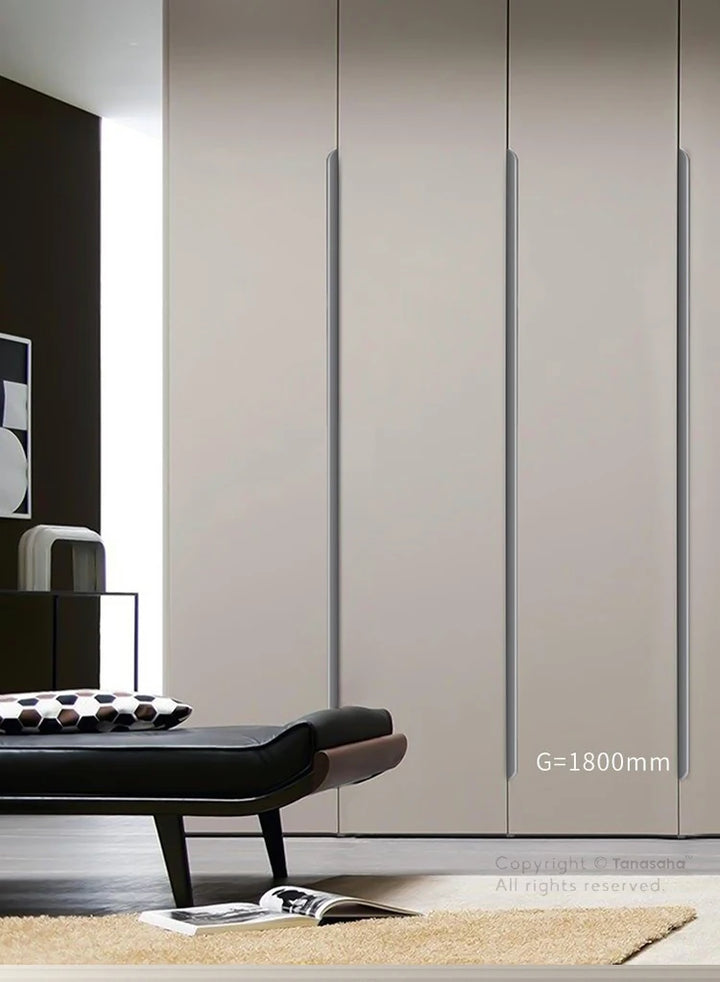 Hidden Cabinet Pulls Drawer Knobs Bedroom Door Handles Aluminum Alloy Kitchen Cupboard Door Pulls Furniture Handle Hardware