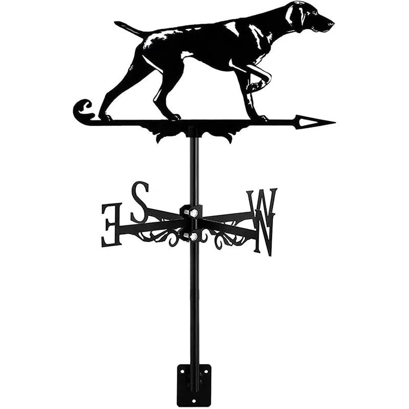 Dog Ornament Standing Roof Wind Direction Indicator For Outdoor Garden Yard Shed Home Fence Post