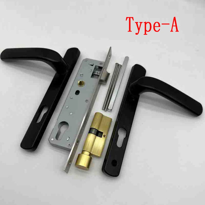 Broken Bridge 8525/9230 Series Screen Door Double Door Aluminum Alloy Black And White Gold And Silver High Low Door Lock Handle