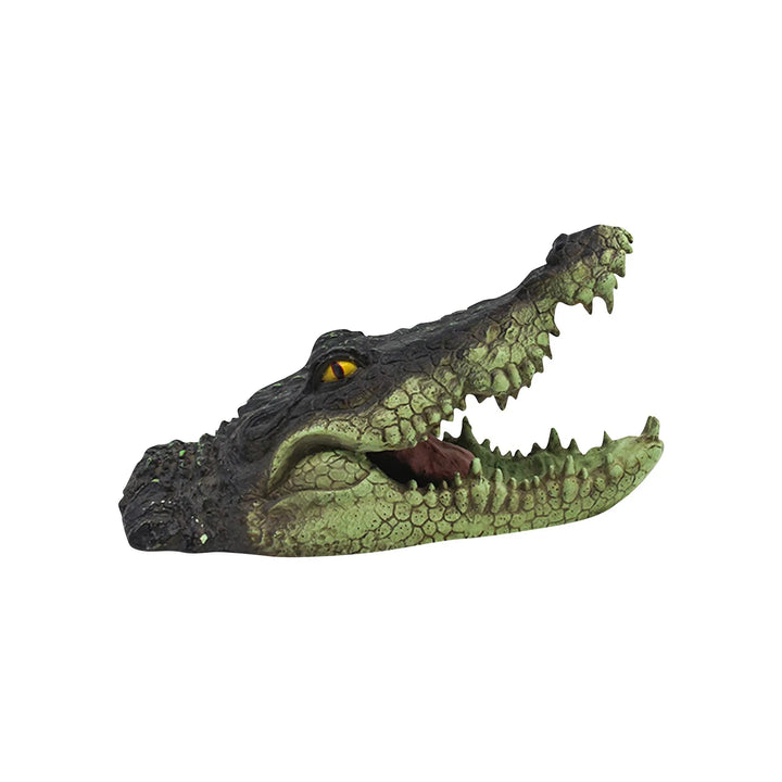 Crocodiles Head Decoy For Pool,Resin For Swimming Pool And Pond,Deterrent Ducks,Outdoor Garden Pond Decor