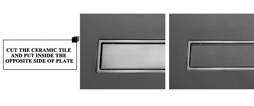 Brushed Rose Gold 10cm*30cm Tile Invisible Embedded Grid Bathroom Shower Insect-Proof Deodorant Floor Drain Square Floor Drain