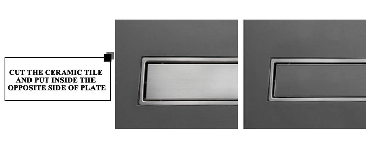 Brushed Rose Gold 10cm*30cm Tile Invisible Embedded Grid Bathroom Shower Insect-Proof Deodorant Floor Drain Square Floor Drain