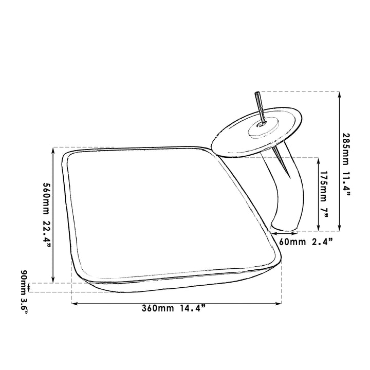 KEMAIDI Big Tempered Glass Basin Sink Washbasin Bathroom Vessel Sinks Counter Top Bowl Washroom Vessel Vanity Sink Faucet Set