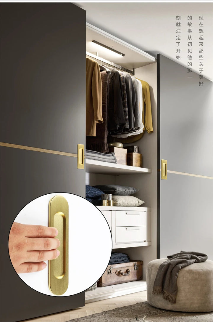 BON Paste sliding door handle kitchen door barn door aluminum door glass sliding door without punching sliding door fastener