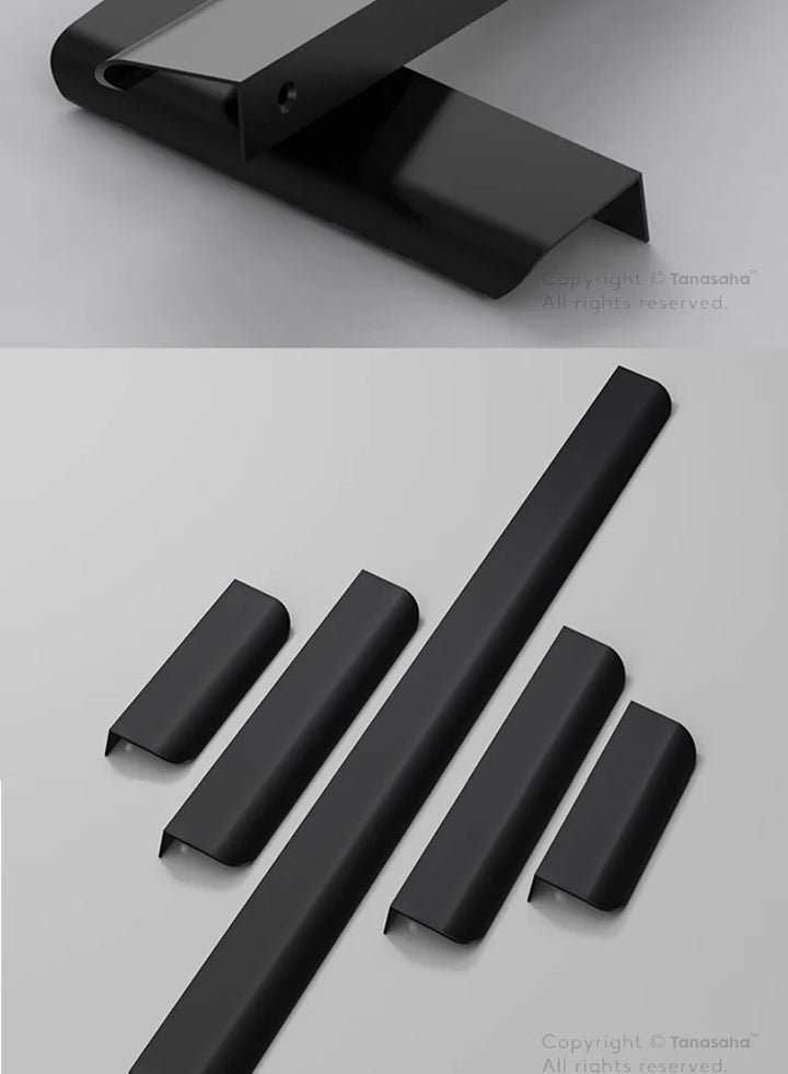 Hidden Cabinet Pulls Drawer Knobs Bedroom Door Handles Aluminum Alloy Kitchen Cupboard Door Pulls Furniture Handle Hardware