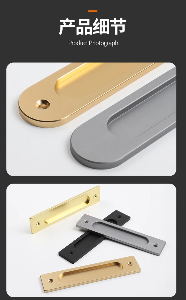 BON Paste sliding door handle kitchen door barn door aluminum door glass sliding door without punching sliding door fastener