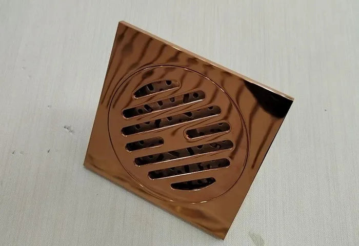 Brass Matte Black Square Style rolse gold Floor Drainer gold Waste drain Bathroom brushed nickel Shower Drain DR087