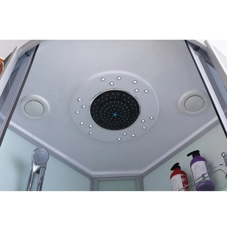 90x90 Corner Bath Room Black Color Design Hydro Massage and Steam Bathroom Shower Cabins