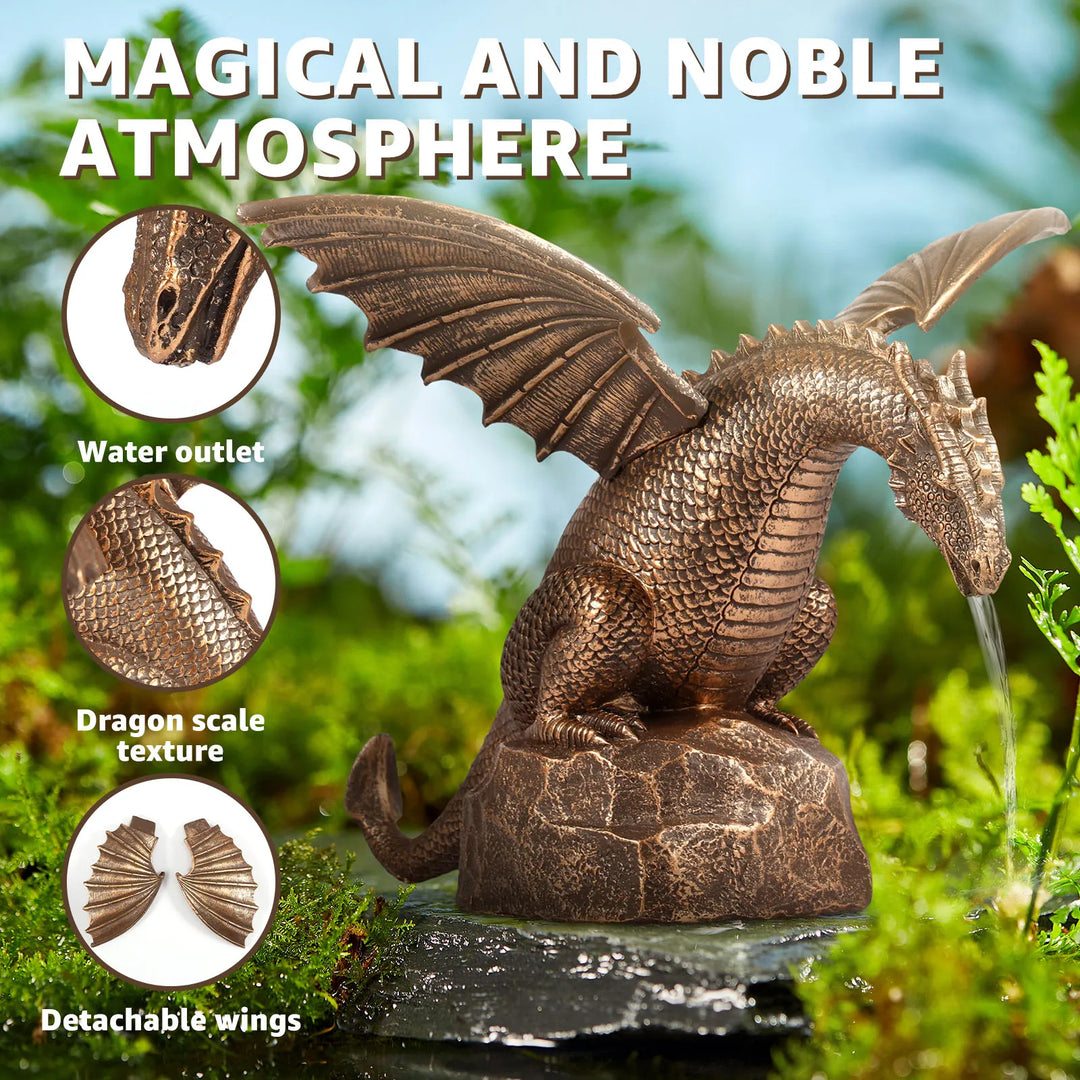 Dragon Water  Resin Statue Fountain
