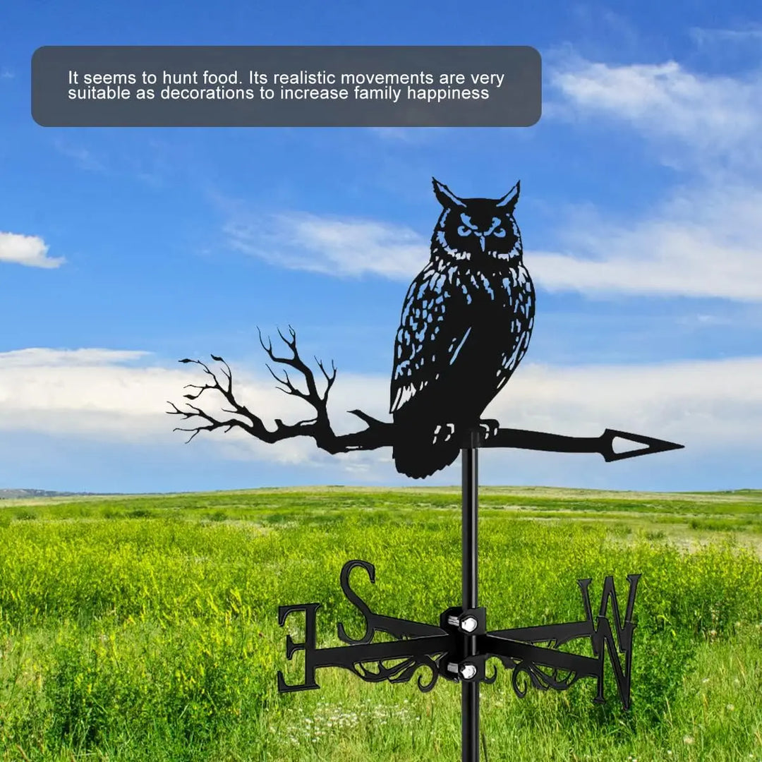 Owl Vane, Simulation Art, Home Decoration, Garden Outdoor Roof Vane, Simulation Animal, Garden Farm Sign Display, New, Iron Art