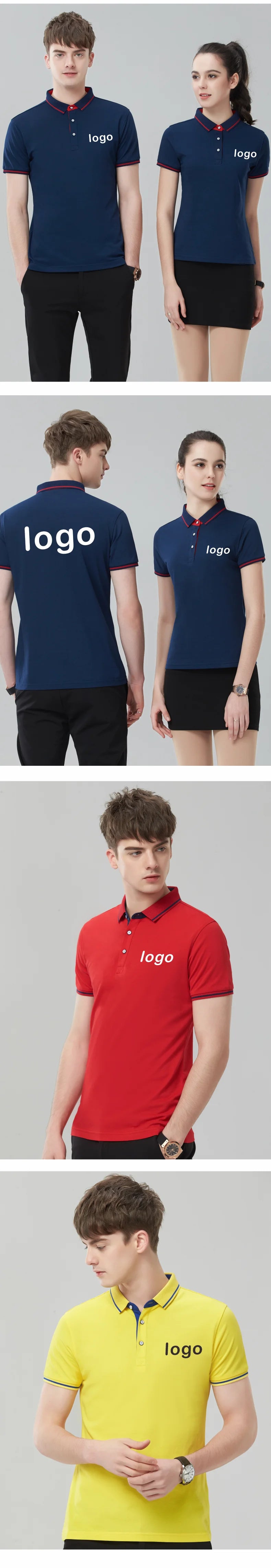 Custom Logo Summer Polo Shirt Short Sleeve Eye Catching Embroidered Text DIY Pattern for Shirt