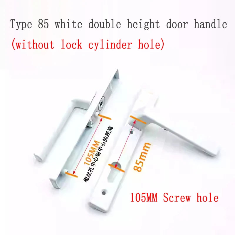 Broken Bridge 8525/9230 Series Screen Door Double Door Aluminum Alloy Black And White Gold And Silver High Low Door Lock Handle