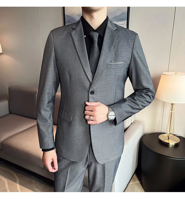 High Quality Business Casual Wedding (suit + Vest + Trousers) 2024 New Fashion Banquet Handsome Men's 3-piece Set  S-6XL
