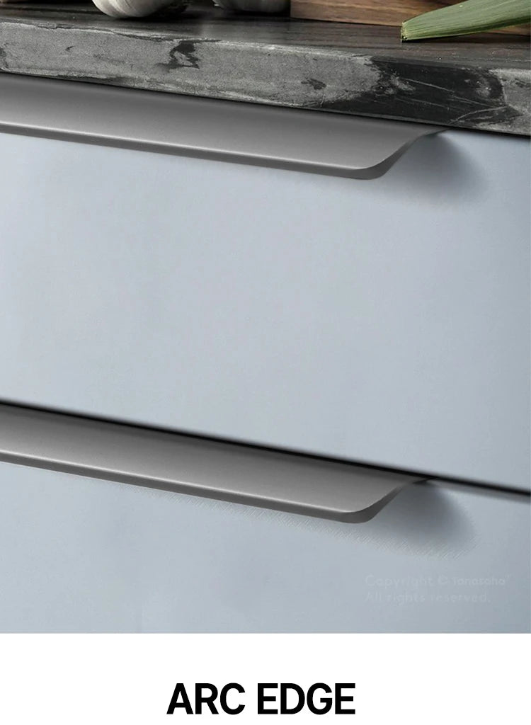 Hidden Cabinet Pulls Drawer Knobs Bedroom Door Handles Aluminum Alloy Kitchen Cupboard Door Pulls Furniture Handle Hardware