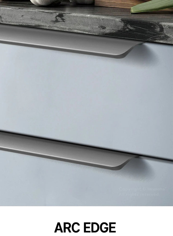 Hidden Cabinet Pulls Drawer Knobs Bedroom Door Handles Aluminum Alloy Kitchen Cupboard Door Pulls Furniture Handle Hardware