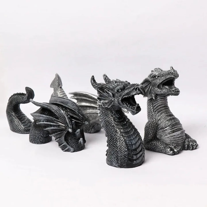 Dragon Resin Lawn Sculpture Gothic Fantasy Character Art Garden
