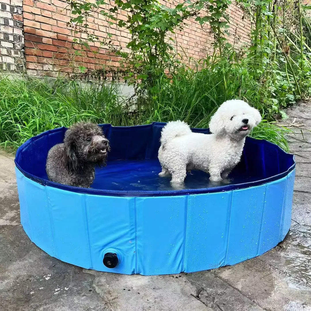 Foldable Pet Bathing Pool Dog Swimming Cat Sand Play Bath Tub Non-Inflatable Paddling Pool