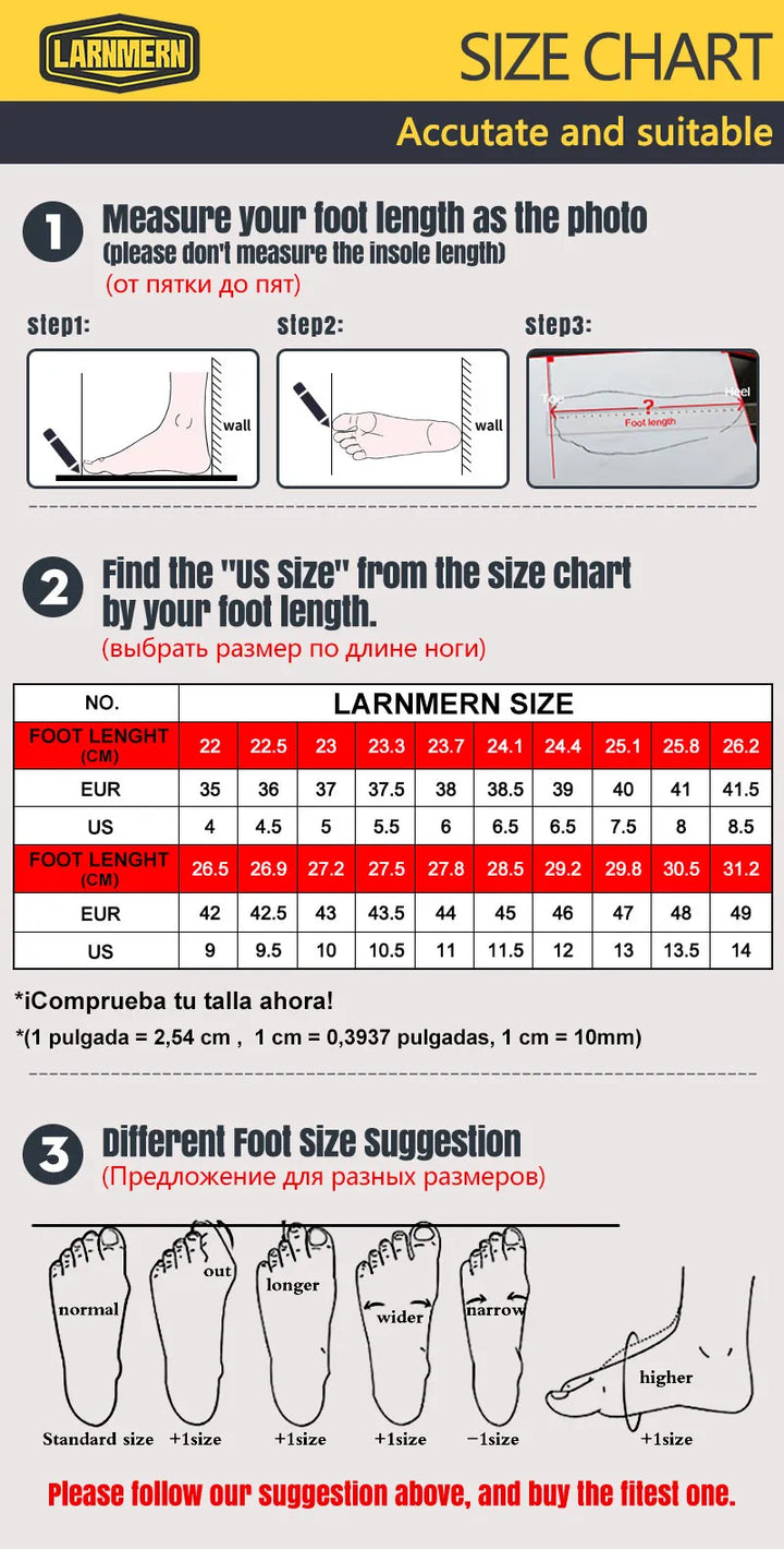 LARNMERN Men's Safety Shoes Steel Toe Construction Protective Footwear Lightweight 3D Shockproof Work Sneaker Shoes For Men
