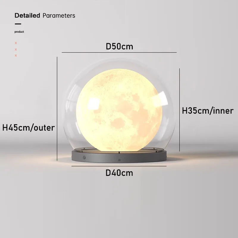 Creative Moon Pillar Lights Outdoor Waterproof LED Round Landscape  Garden, Courtyard Villa Lighting Fixture